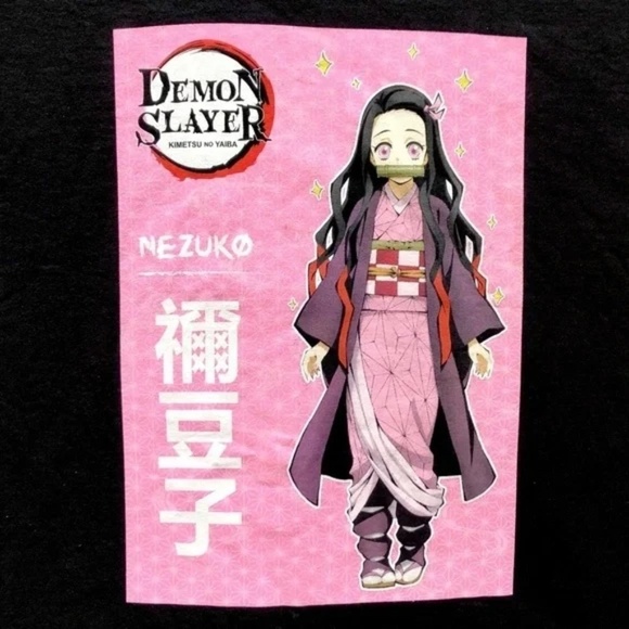 Demon Slayer, NEZUKO KAMADO, T Shirt, Anime, Shirt, Black, XL, Nice Condition - Picture 4 of 5